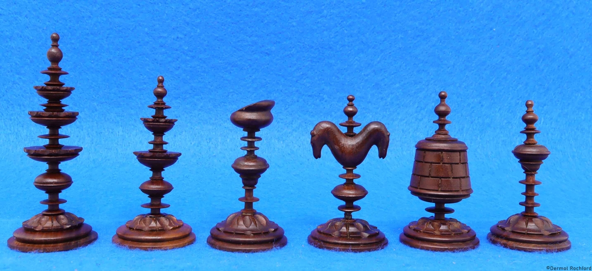 Antique Early Selenus Chess Set