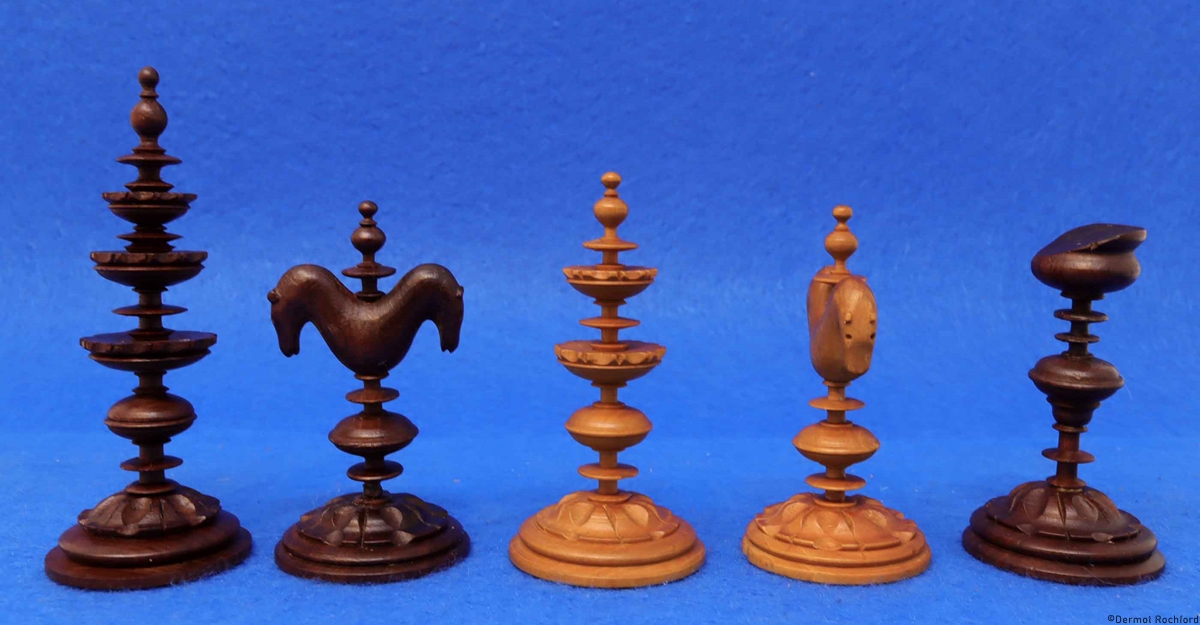 Antique Early Selenus Chess Set